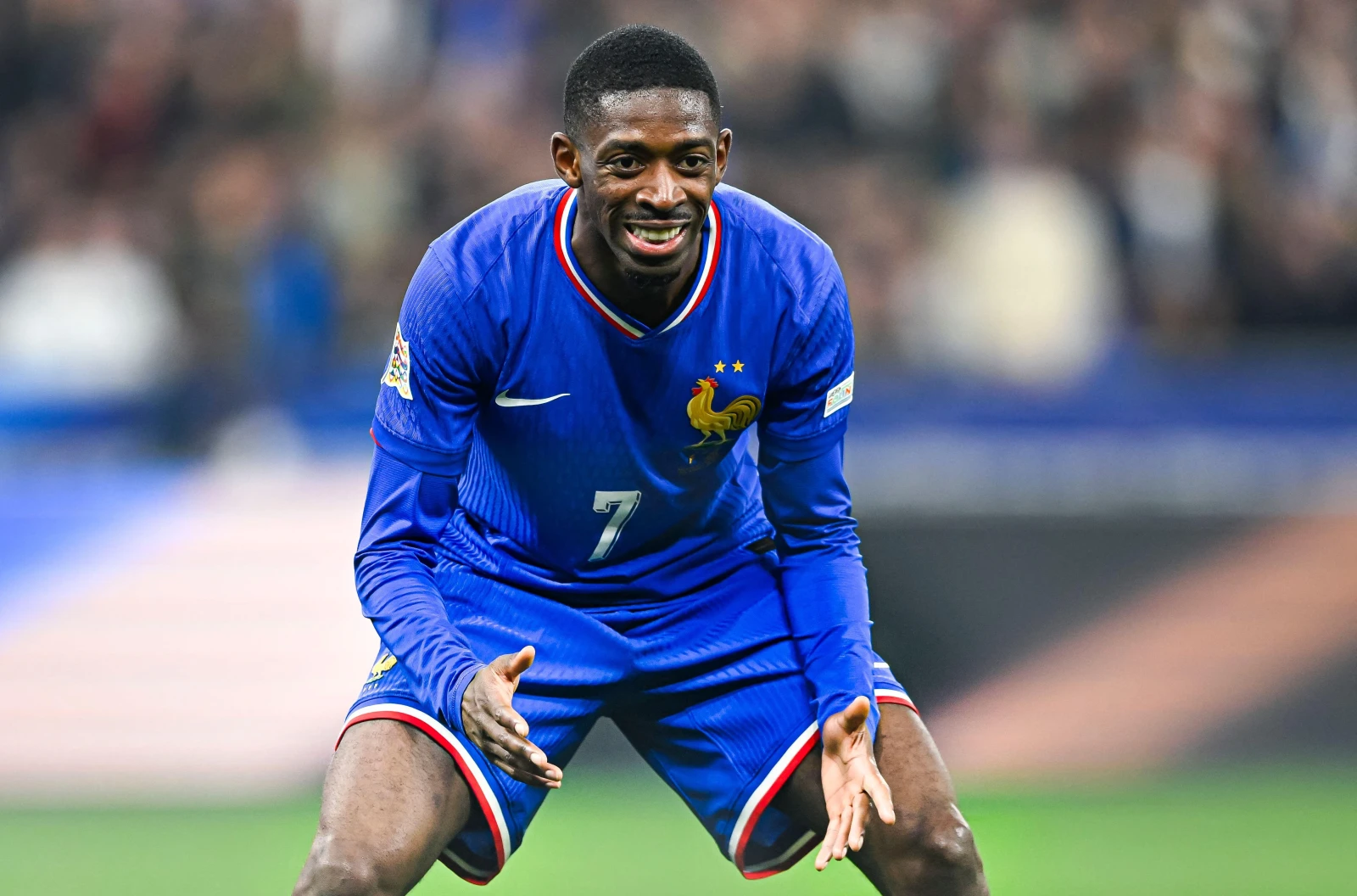 Ousmane Dembele in action for France during the UEFA Nations League