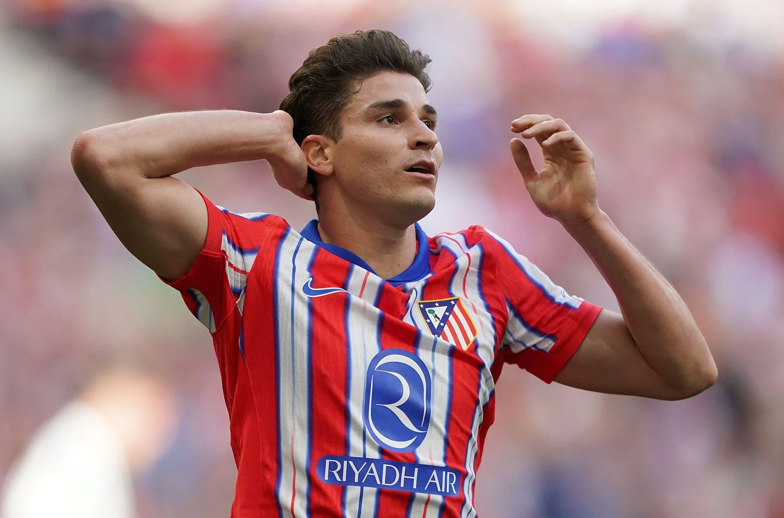 Atletico Madrid's Julian Alvarez in action during a La Liga match