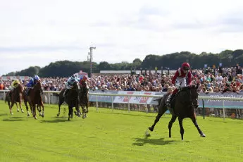 Mishriff and David Egan win the Juddmonte International Stakes at York