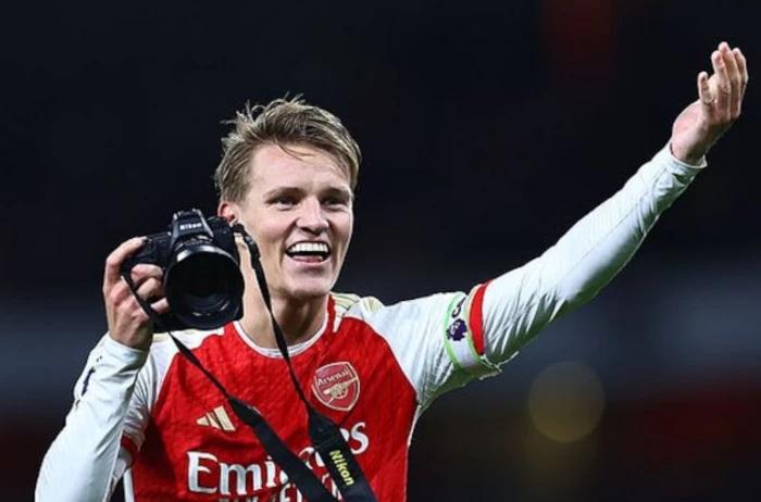 Arsenal captain Martin Odegaard responds to critics following celebration with cameraman after victory