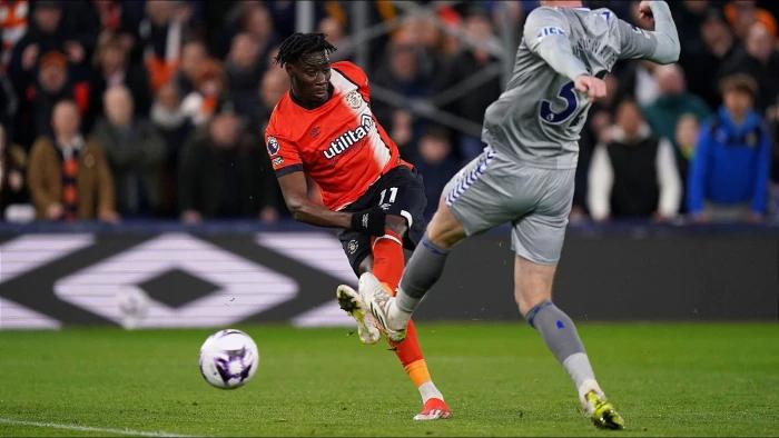 Elijah Adebayo's strike salvages vital point for Luton against Everton