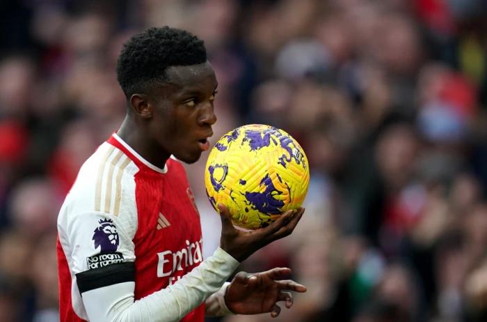 Arsenal's Eddie Nketiah dedicates his first Premier League hat-trick to his aunt