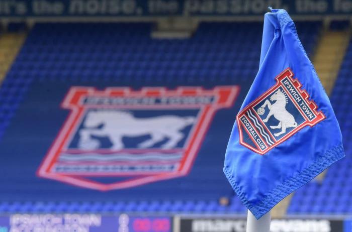 Ipswich Town flag and stand