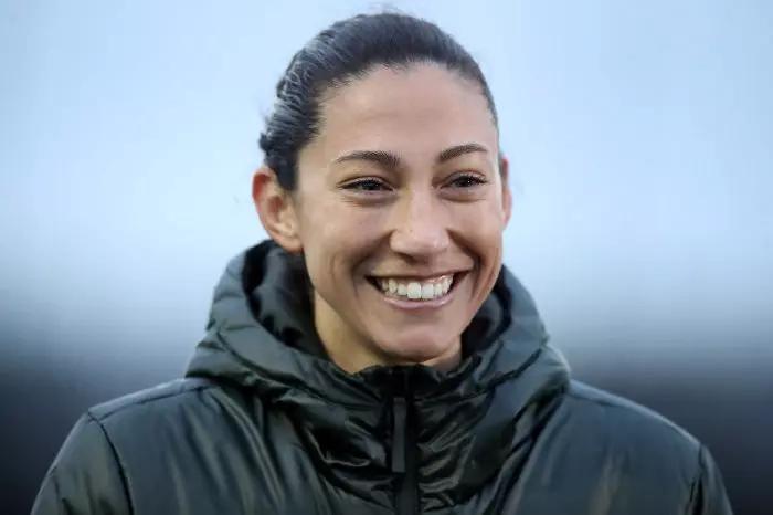 Manchester United's Christen Press during the FA Women's Super League match at Walton Hall Park, Liverpool. Picture date: Sunday January 31, 2021.