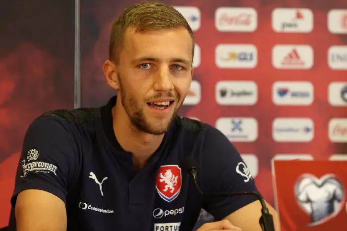 Czech Tomas Soucek pictured during a press conference of the Czech national soccer team, ahead of their match against the Belgian Red Devils, in Brussels, Saturday 04 September 2021.