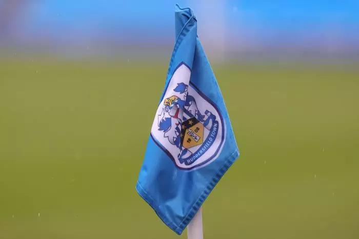 Huddersfield Town badge on corner flag