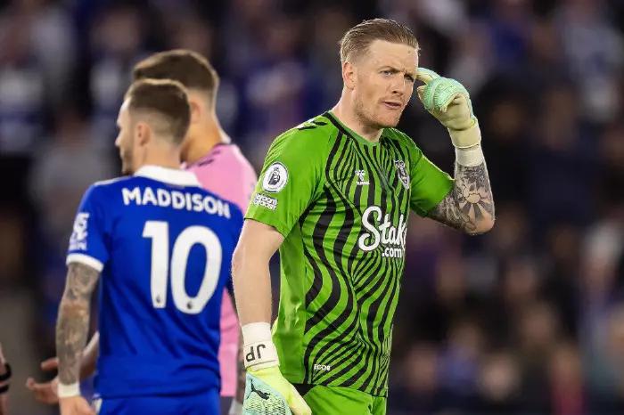 Everton goalkeeper Jordan Pickford happy that preparation paid off for James Maddison penalty save