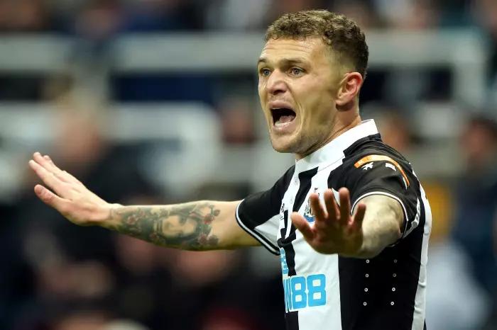 Newcastle United's Kieran Trippier reacts during the Emirates FA Cup third round match at St. James' Park, Newcastle upon Tyne. Picture date: Saturday January 8, 2022.