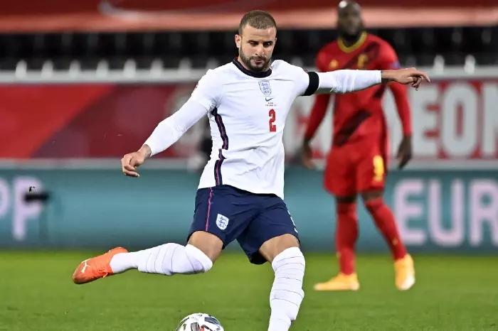 Kyle Walker representing England at the UEFA Nations League