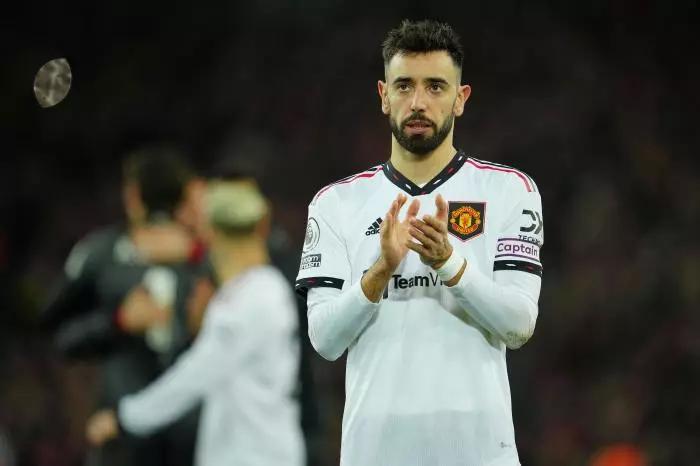 Manchester United skipper Bruno Fernandes branded ‘a disgrace’ following Anfield thumping