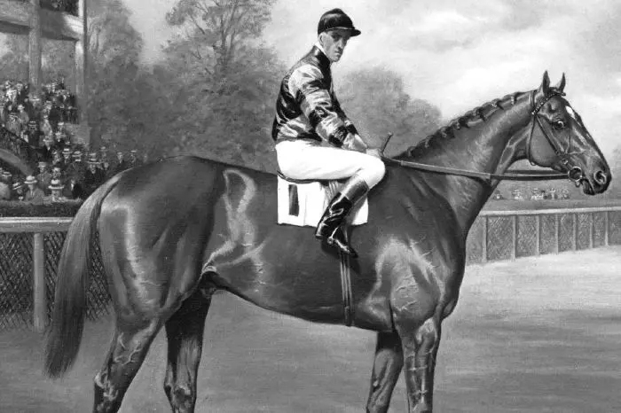 Man o’ War secured a record-breaking victory in the 1920 Belmont Stakes