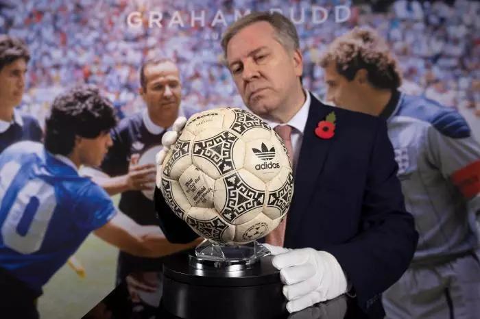 'Hand of God' ball used by Diego Maradona to down England at the 1986 World Cup is sold for £2m