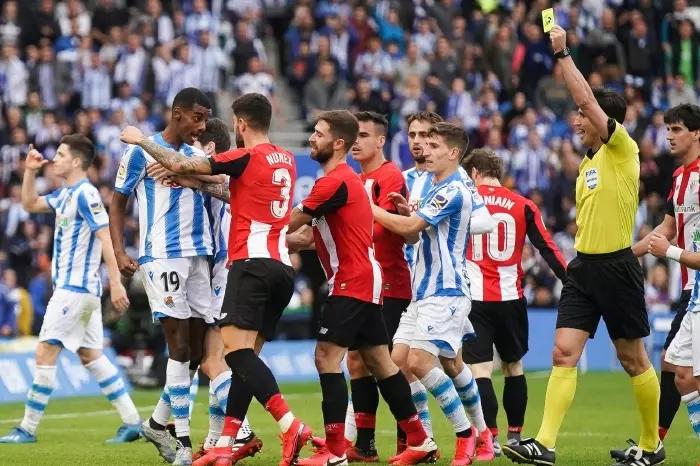 Five feisty derbies that produce cards aplenty, including Athletic Bilbao vs Real Sociedad
