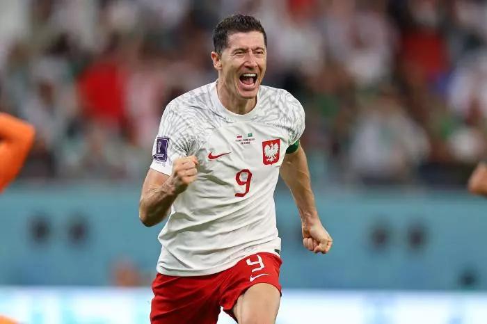 An emotional Robert Lewandowski said he had fulfilled a childhood dream by scoring at the World Cup.