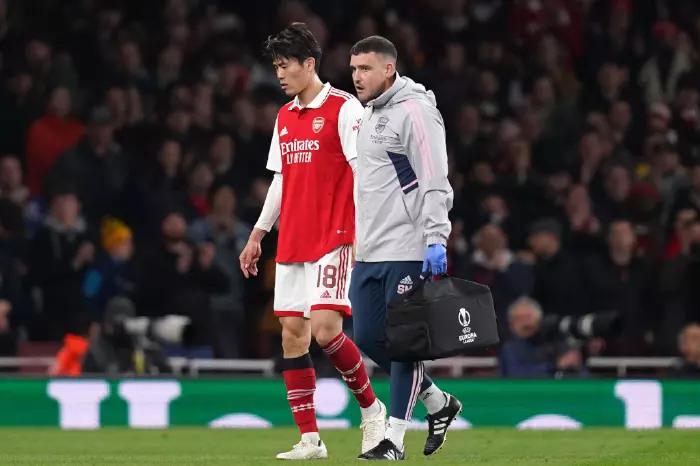 Arsenal defender Takehiro Tomiyasu ruled out for remainder of the season with knee injury