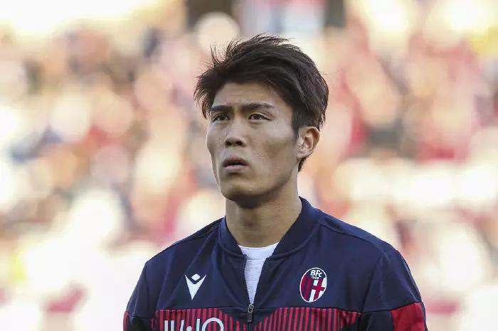 Takehiro Tomiyasu of Bologna FC during the Serie A football match between Torino FC and Bologna FC at Olympic Grande Torino Stadium on January 12, 2020 in Turin, Italy. Torino won 1-0 over Bo