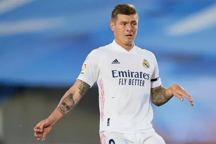 Toni Kroos in action for Real Madrid, 2021