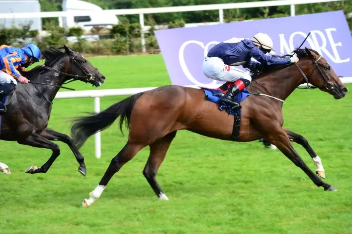 Champers Elysees and Colin Keane won the Coolmore America 'Justify' Matron Stakes at Leopardstown