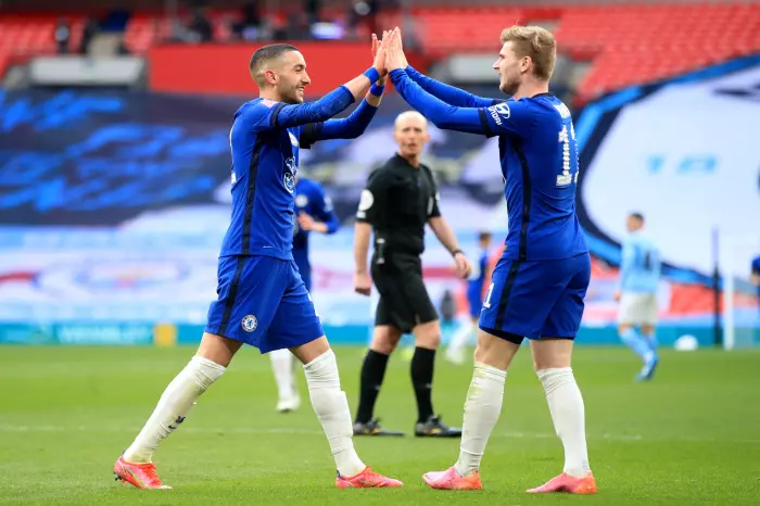 Hakim Ziyech fires Chelsea past Manchester City to book FA Cup final spot