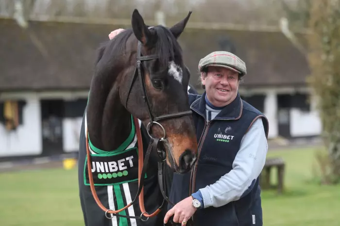Nicky Henderson with his Arkle Trophy hope Shishkin