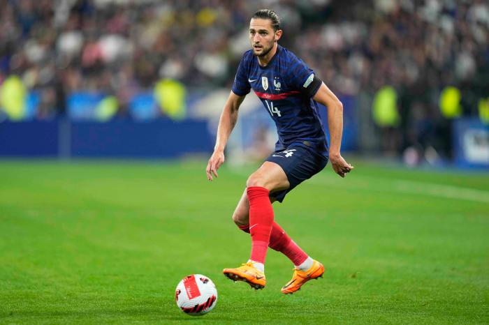 Adrien Rabiot playing for France