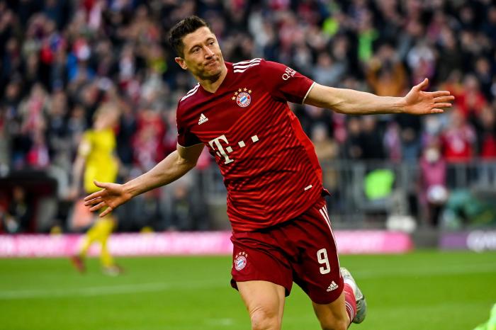 Robert Lewandowski in action for Bayern Munich
