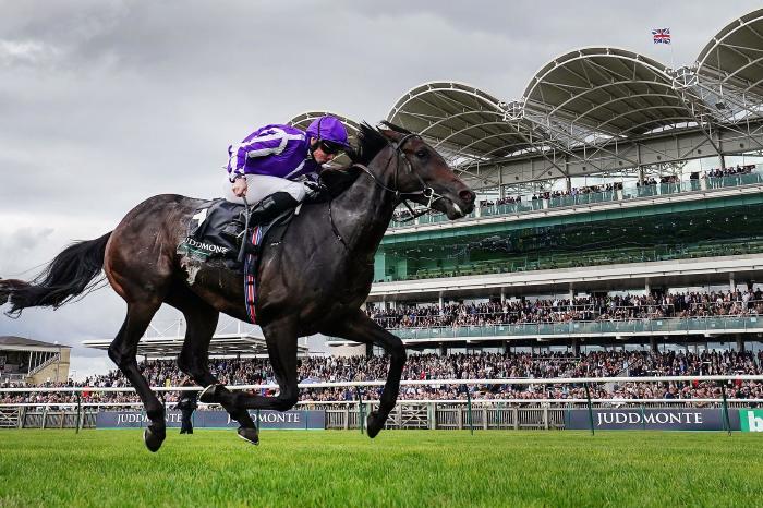 Blackbeard ridden by Ryan Moore winning the Juddmonte Middle Park Stakes at Newmarket racecourse