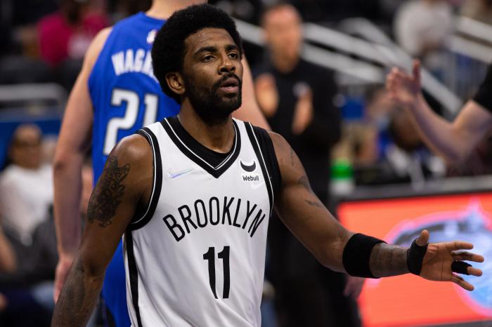 Kyrie Irving in action for Brooklyn Nets