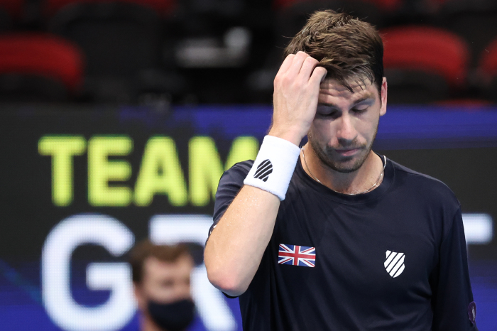 Cameron Norrie appears dejected after Britain lose to Canada in the ATP Cup