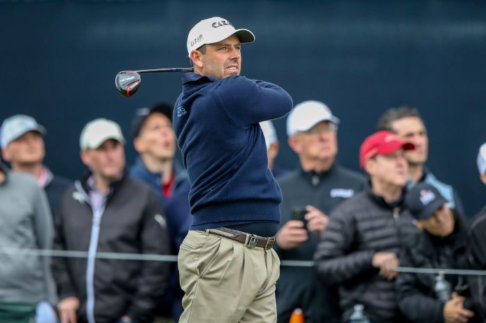 Charl Schwartzel takes early lead as first LIV Golf event starts under a cloud