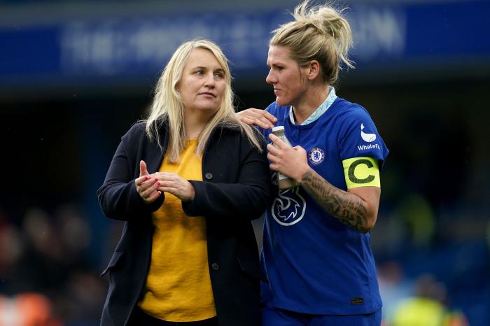 Emma Hayes and Millie Bright