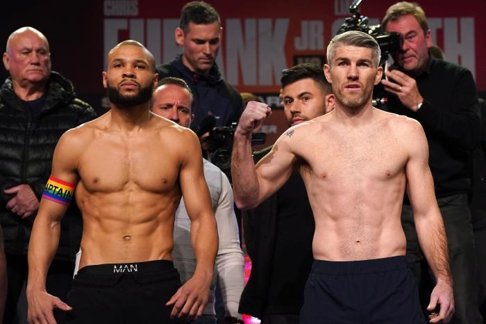Chris Eubank Jr sported a rainbow armband at the weigh-in