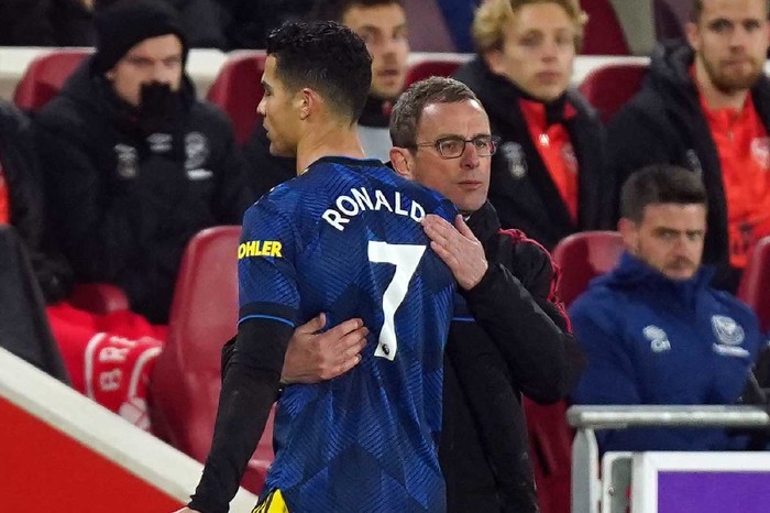 Cristiano Ronaldo 'unhappy' after being substituted by Ralf Rangnick