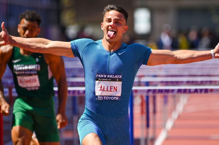 Devon Allen almost broke the 110m hurdles world record