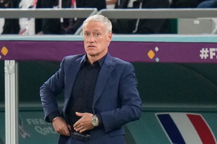 Didier Deschamps looks on against Tunisia World Cup Nov 22