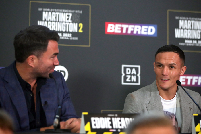 Eddie Hearn praised Josh Warrington for the 'most important win of his career'