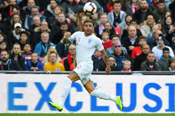 England defender Kyle Walker in action during the UEFA Nations League match between England and Croatia