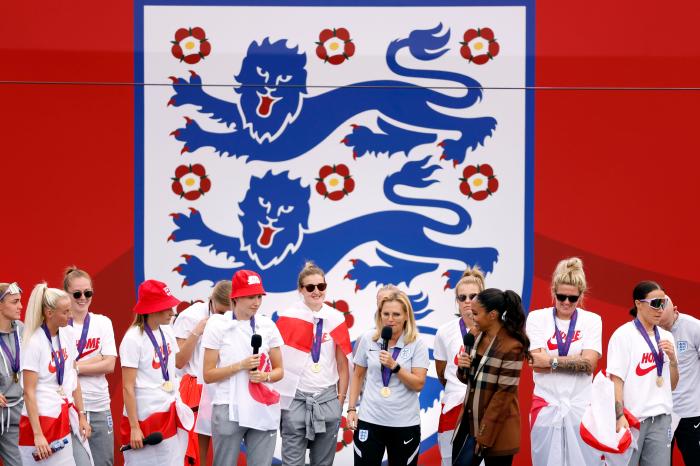 England celebrate winning Euro 2022