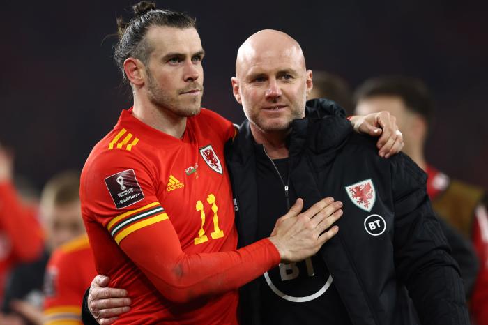 Gareth Bale and Wales manager Rob Page