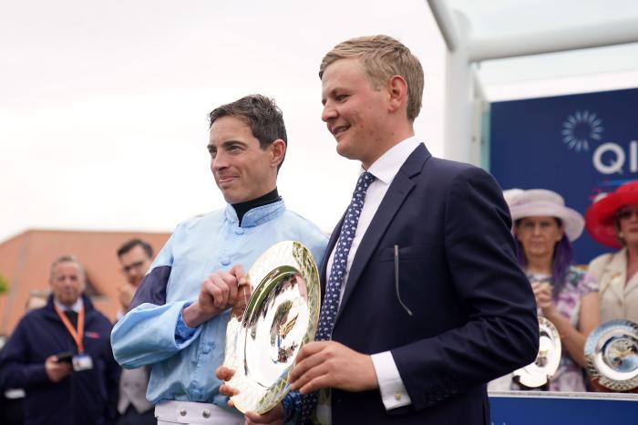 George Boughey and James Doyle celebrate 1000 Guineas win