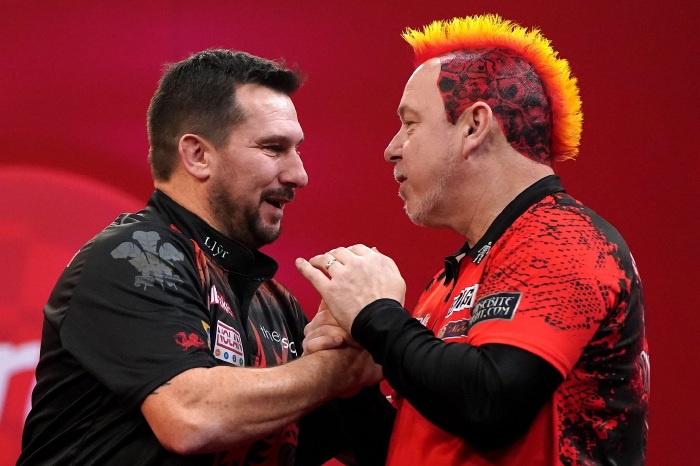 Jonny Clayton and Peter Wright