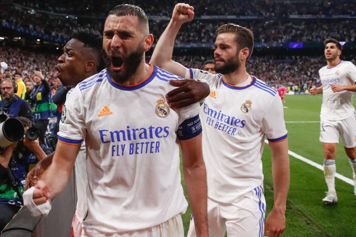 Karim Benzema celebrates astonishing Real Madrid comeback
