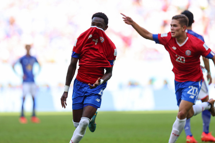 Keysher Fuller scores for Costa Rica against Japan World Cup November 2022