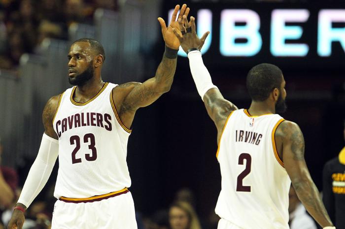 LeBron James and Kyrie Irving