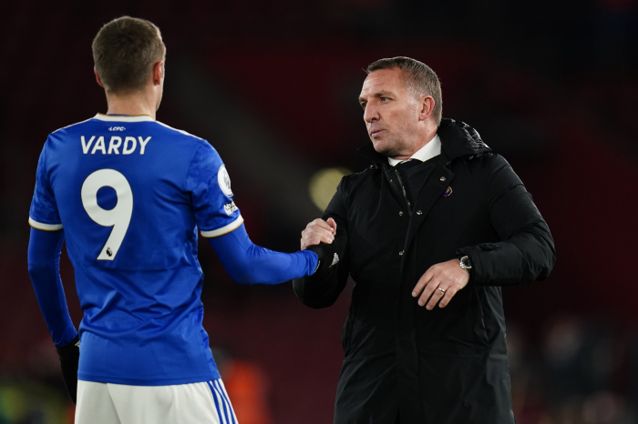 Jamie Vardy and Brendan Rodgers will hope Leicester finish the Premier League season strongly.