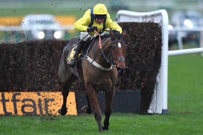 Lostintranslation and Robbie Power on route to winning the 2019 Betfair Chase