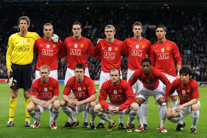 Manchester United line-up 2007