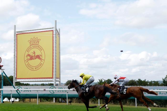 Marbaan and Jamie Spencer wins the Vintage Stakes at the Goodwood Festival