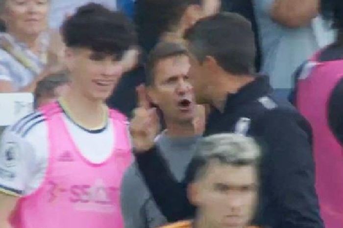 Leeds manager Jesse Marsch and Wolves manager Bruno Lage clash