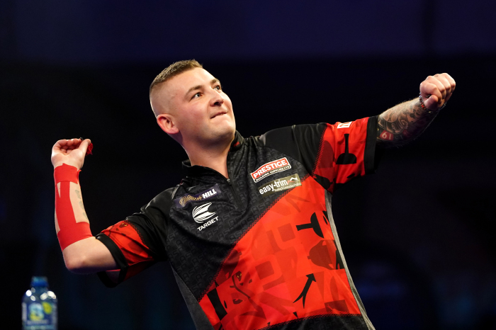 Nathan Aspinall overcame injury to win in the PDC World Championship second round